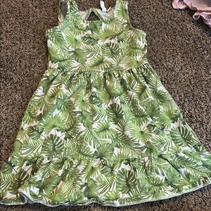 Janie and Jack Green Leaf Print Top